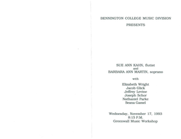 8:15 P.M. Greenwall Music Workshop Songs/George Gershwin 4