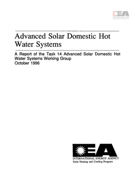 Advanced Solar Domestic Hot Water Systems