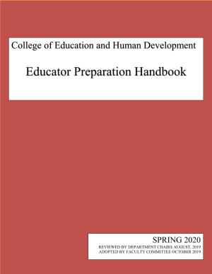 Educator Preparation Handbook