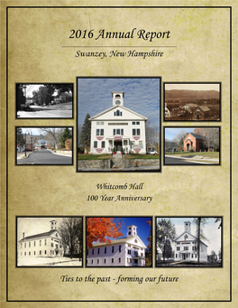 2016 Annual Report Swanzey, New Hampshire