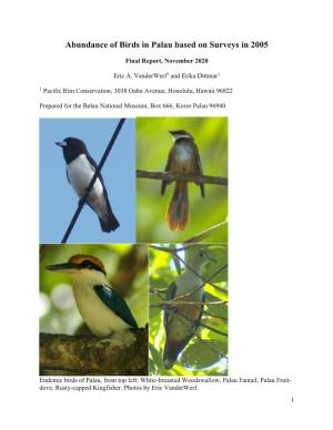Palau Bird Survey Report 2020