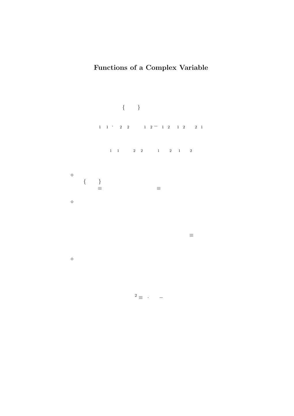 Functions of a Complex Variable (+ Problems )