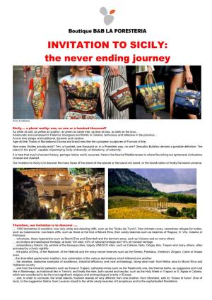 INVITATION to SICILY: the Never Ending Journey