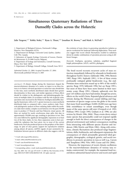 Simultaneous Quaternary Radiations of Three Damselfly Clades Across