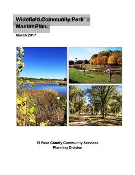 Widefield Community Park Master Plan