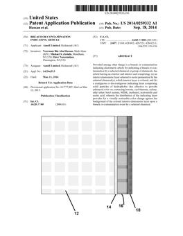 (12) Patent Application Publication (10) Pub. No.: US 2014/0259332 A1 Hassan Et Al