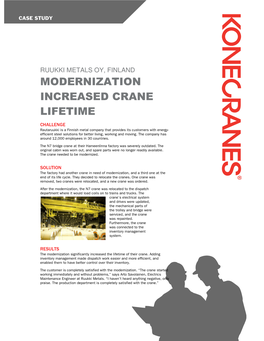 Modernization Increased Crane Lifetime