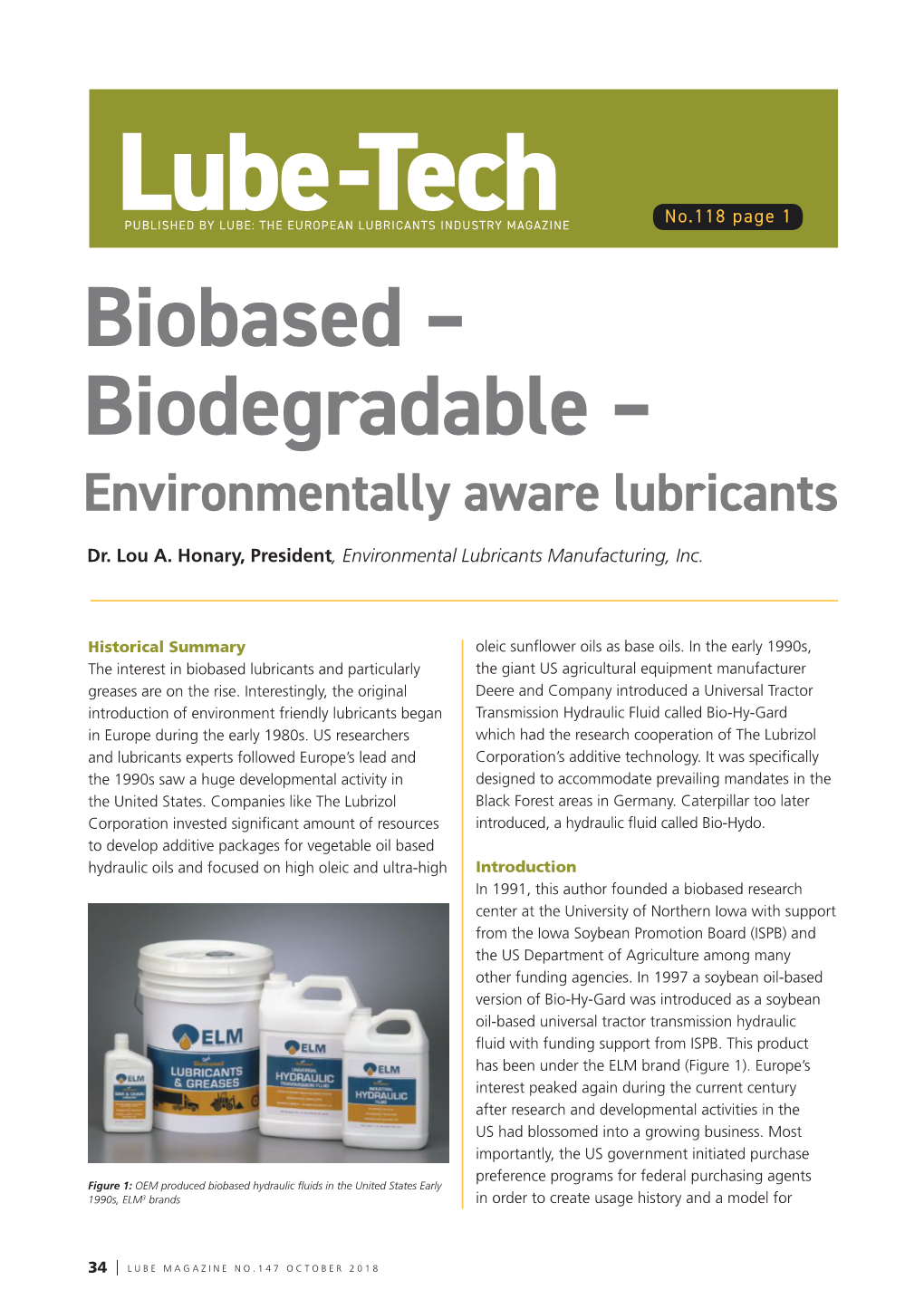 Biodegradable – Environmentally Aware Lubricants