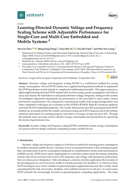 Learning-Directed Dynamic Voltage and Frequency Scaling Scheme with Adjustable Performance for Single-Core and Multi-Core Embedded and Mobile Systems †