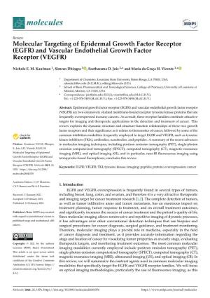And Vascular Endothelial Growth Factor Receptor (VEGFR)