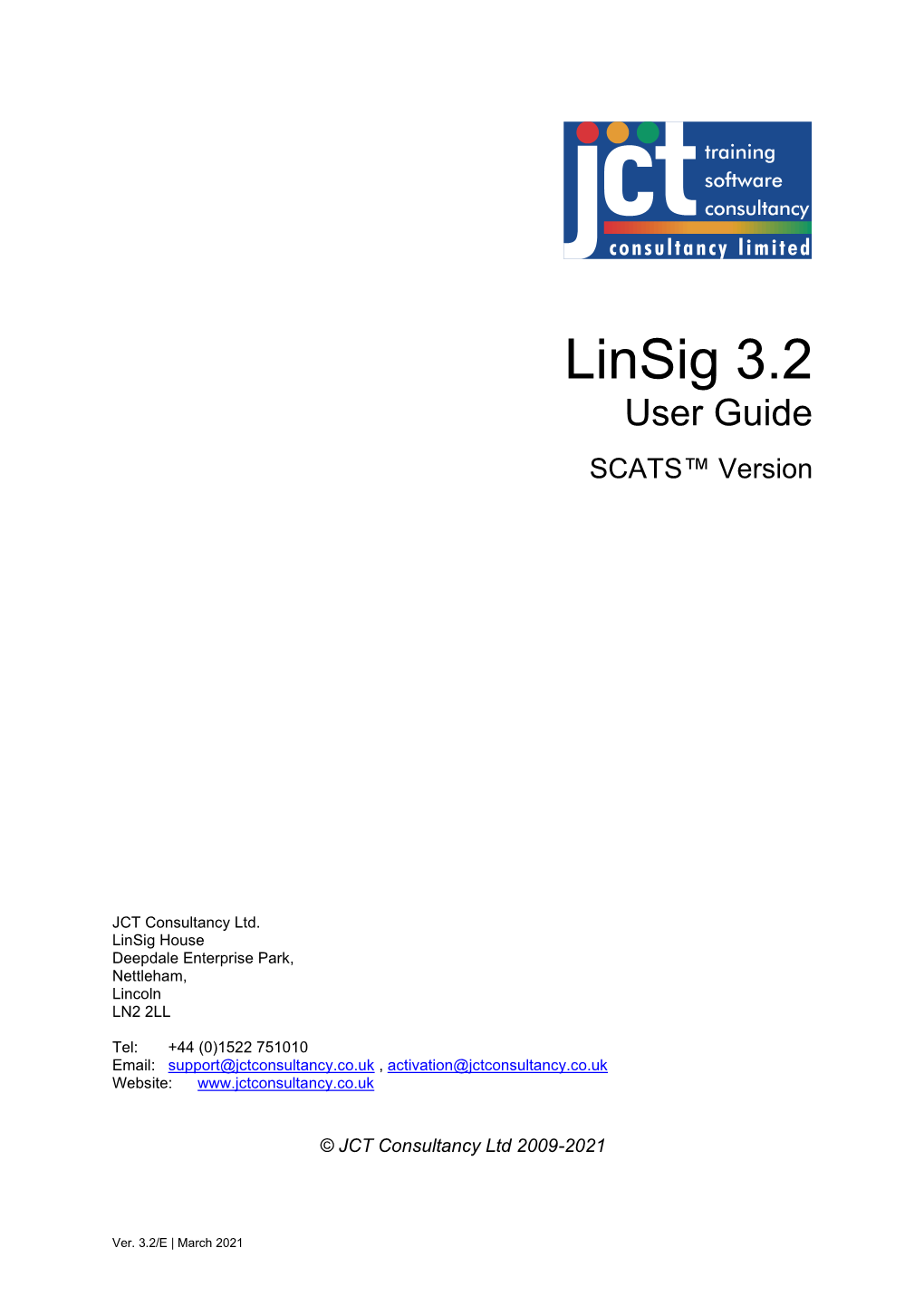 Linsig Version 3.2 User Guide (SCATS™)