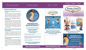 Probiotic Sufficiency™ Brochure