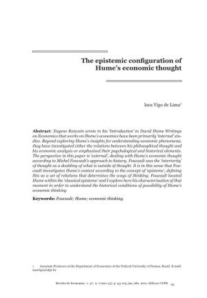 The Epistemic Configuration of Hume's Economic Thought