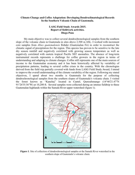 Climate Change and Coffee Adaptation: Developing Dendroclimatological Records in the Southern Volcanic Chain of Guatemala