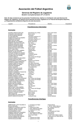 Boletin Jugadores 21-2016