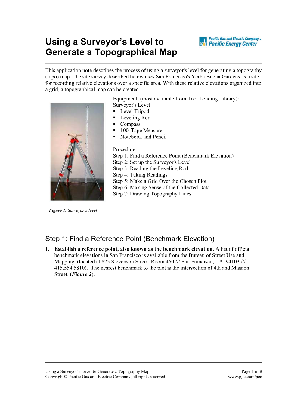 Using a Surveyor's Level to Generate a Topographical