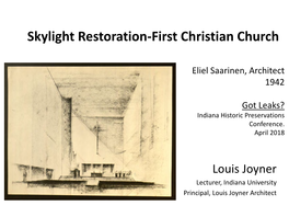 Skylight Restoration-First Christian Church