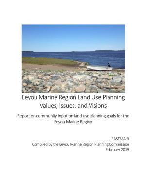 Eeyou Marine Region Land Use Planning Values, Issues, and Visions