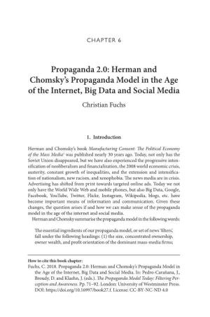 Herman and Chomsky's Propaganda Model in the Age of the Internet, Big