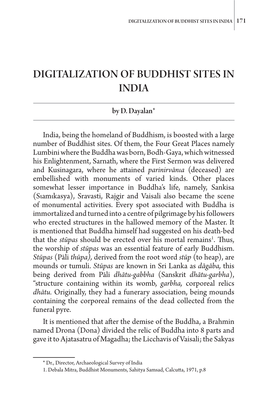 Digitalization of Buddhist Sites in India 171