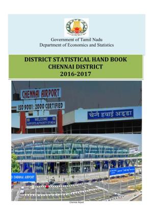 District Statistical Hand Book Chennai District 2016-2017