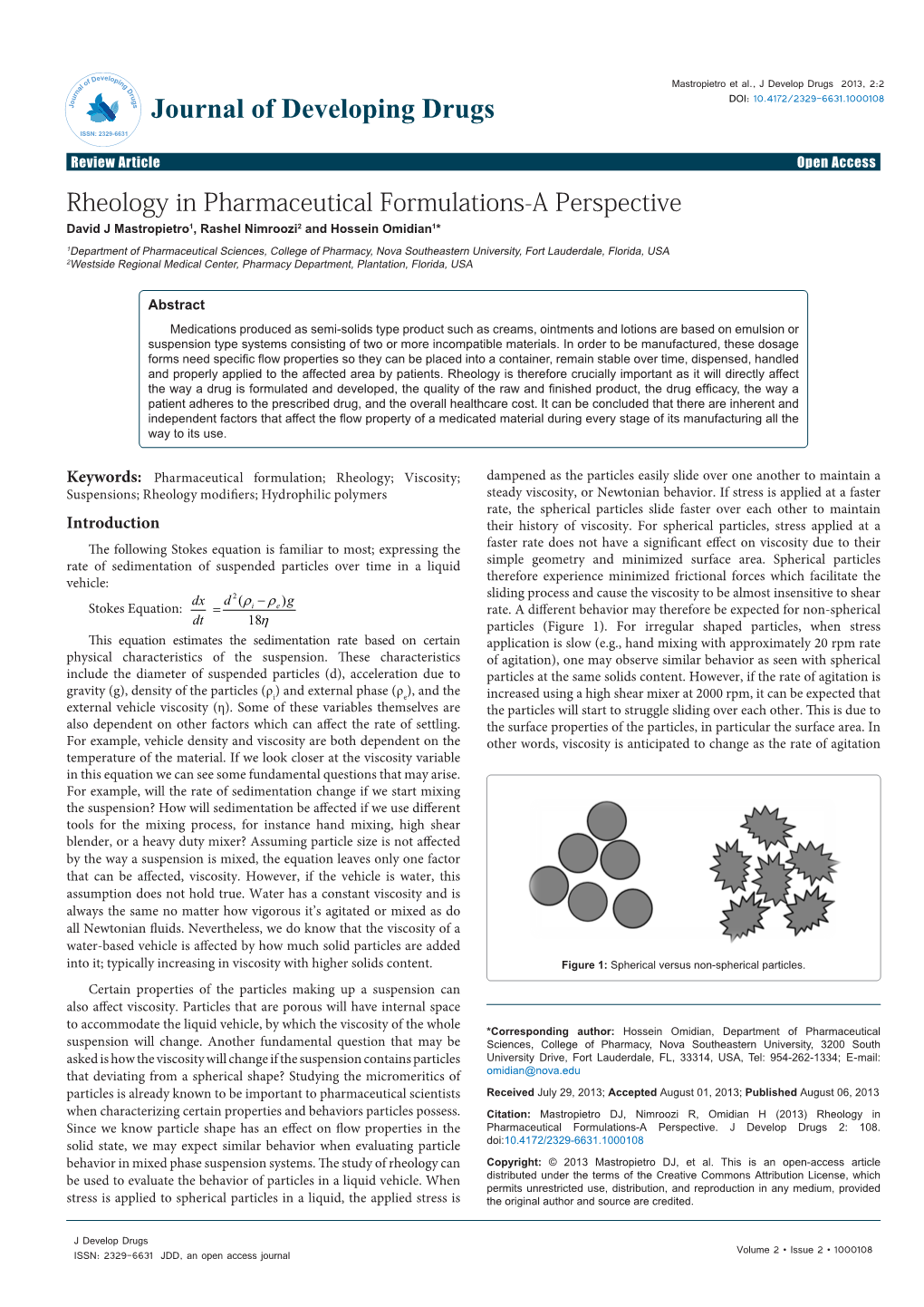 Rheology in Pharmaceutical Formulations-A Perspective