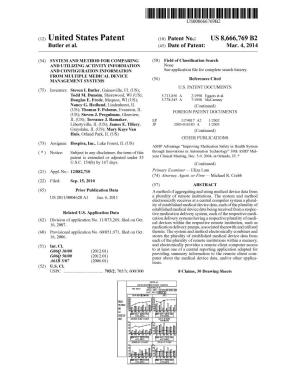 (12) United States Patent (10) Patent No.: US 8,666,769 B2 Butler Et Al