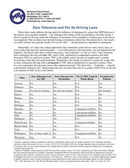 Zero Tolerance and Per Se Driving Laws-1