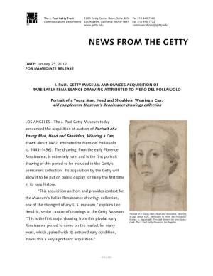 News from the Getty