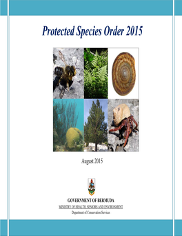 Protected Species Order 2015