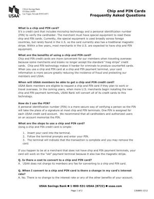 Chip and PIN Cards Frequently Asked Questions