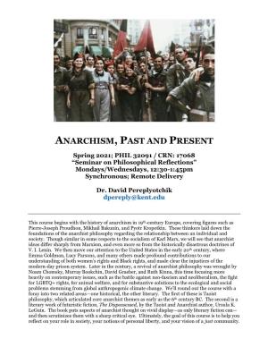 Anarchism, Past and Present