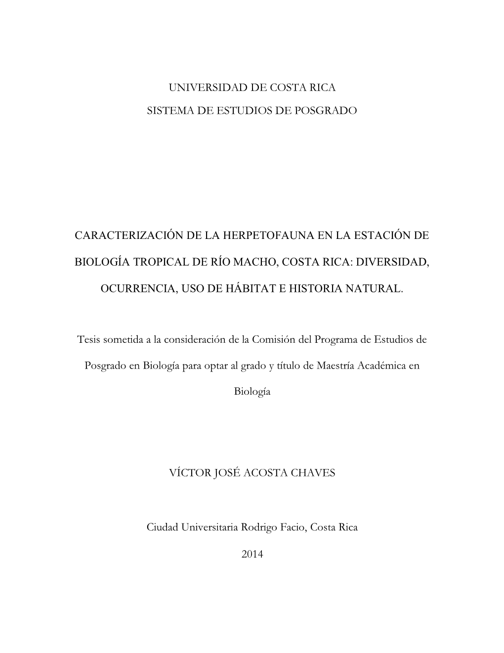 Universidad De Costa Rica Sistema De Estudios De Posgrado