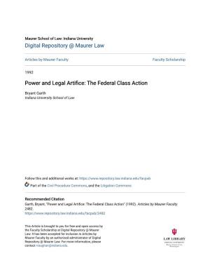 Power and Legal Artifice: the Federal Class Action