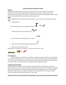 Superior Gutter Guard Installation Procedure Overview to Get the Best