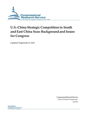 US-China Strategic Competition in South and East China Seas