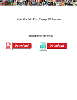 Hinter Warfield Print Receipt of Payment