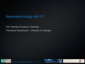 Asteroseismology with ET