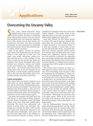 Applications Overcoming the Uncanny Valley
