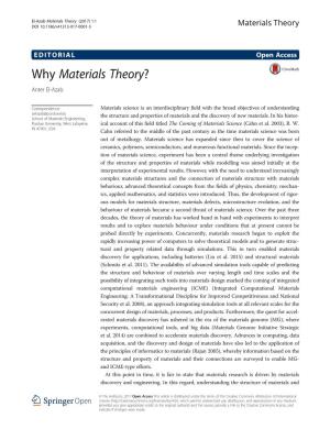 View Articles, Letters to the Editor, Rapid Communications, and Thematic Collections in All Areas of Theoretical Materials Science and Related Computations