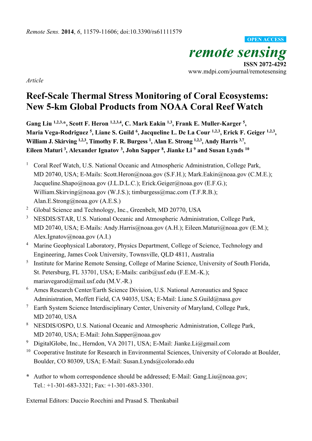 New 5-Km Global Products from NOAA Coral Reef Watch