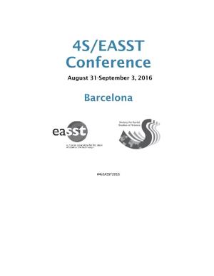 4S/EASST Conference August 31-September 3, 2016