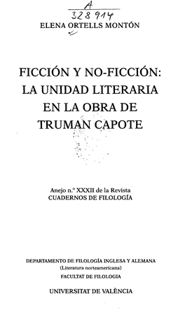La Unidad Literaria En La Obra De Trumañ Capote