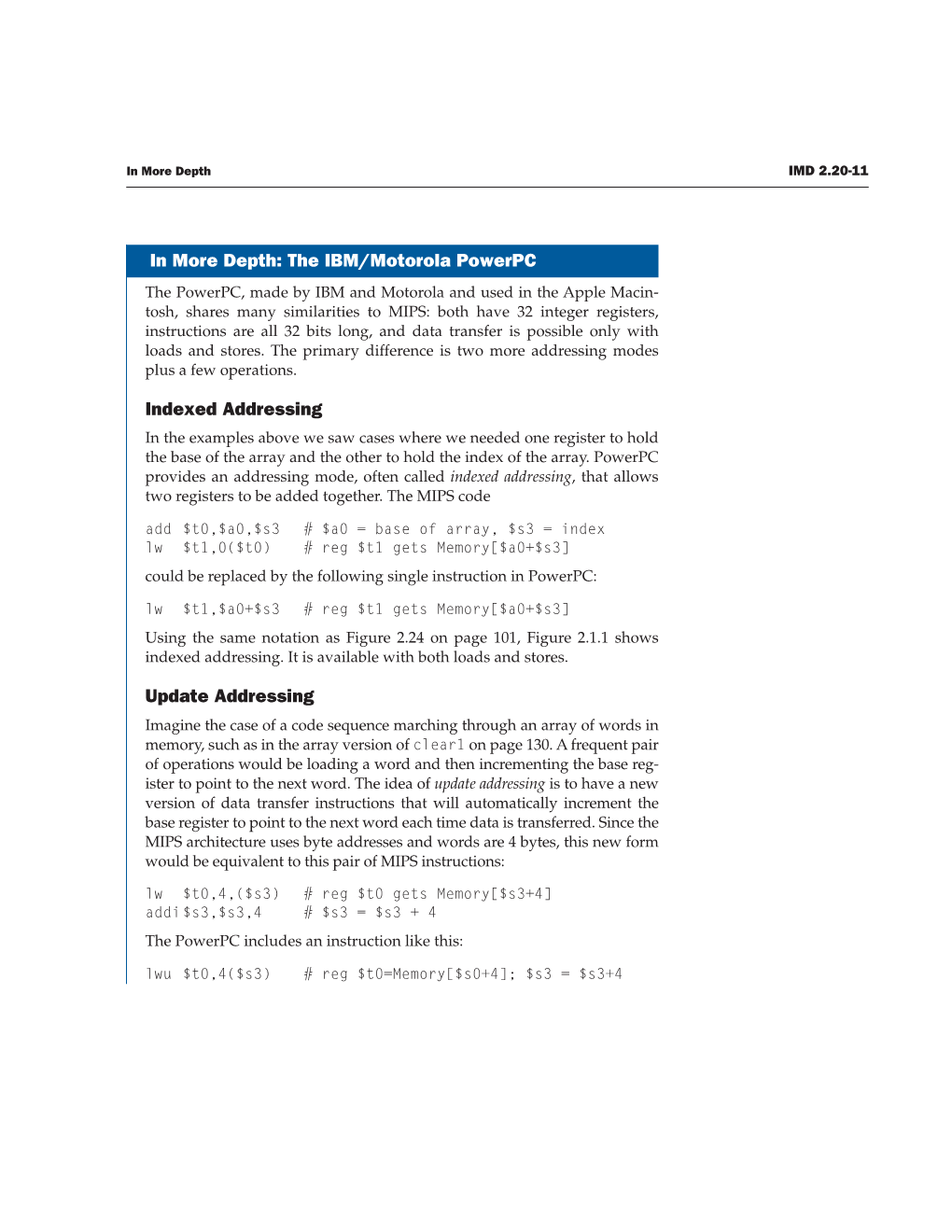 In More Depth: the IBM/Motorola Powerpc Indexed Addressing