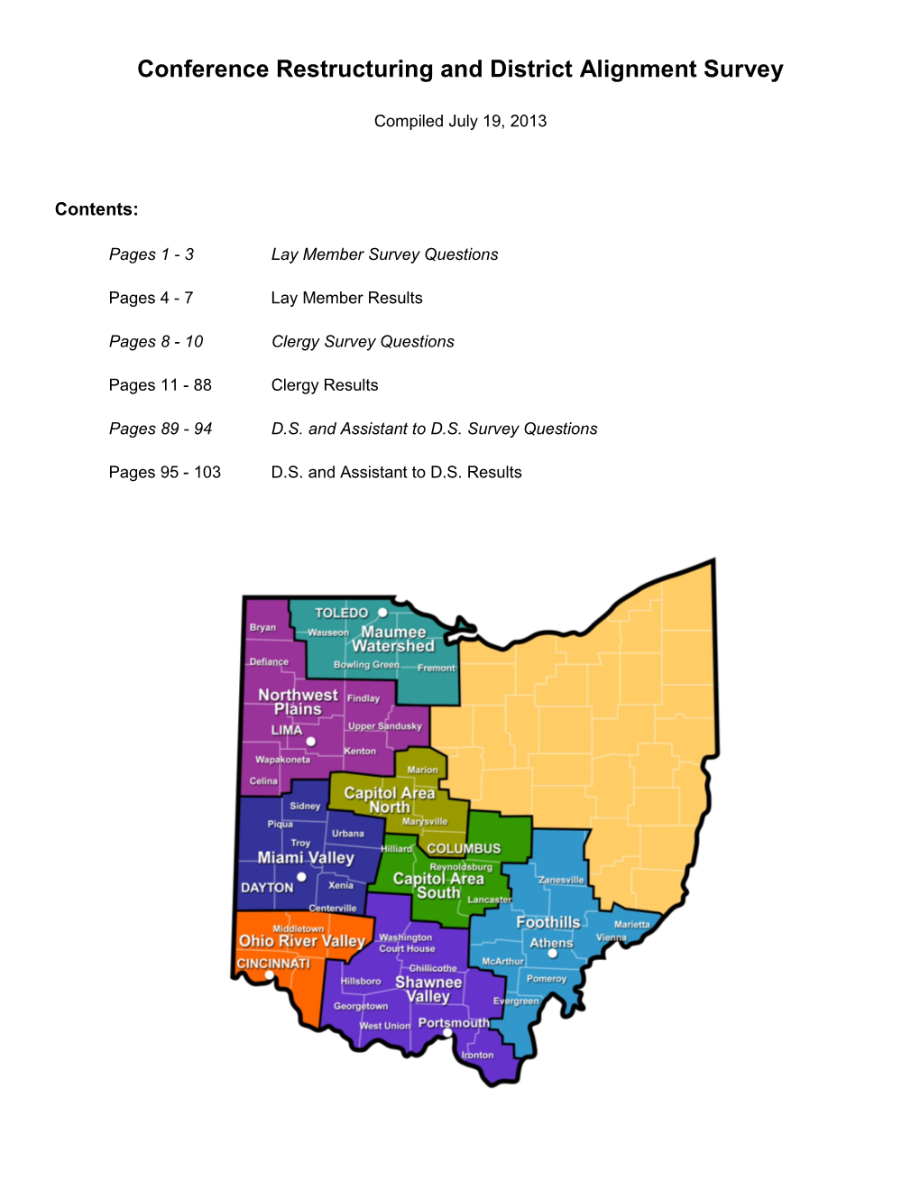 Conference Restructuring and District Alignment Survey