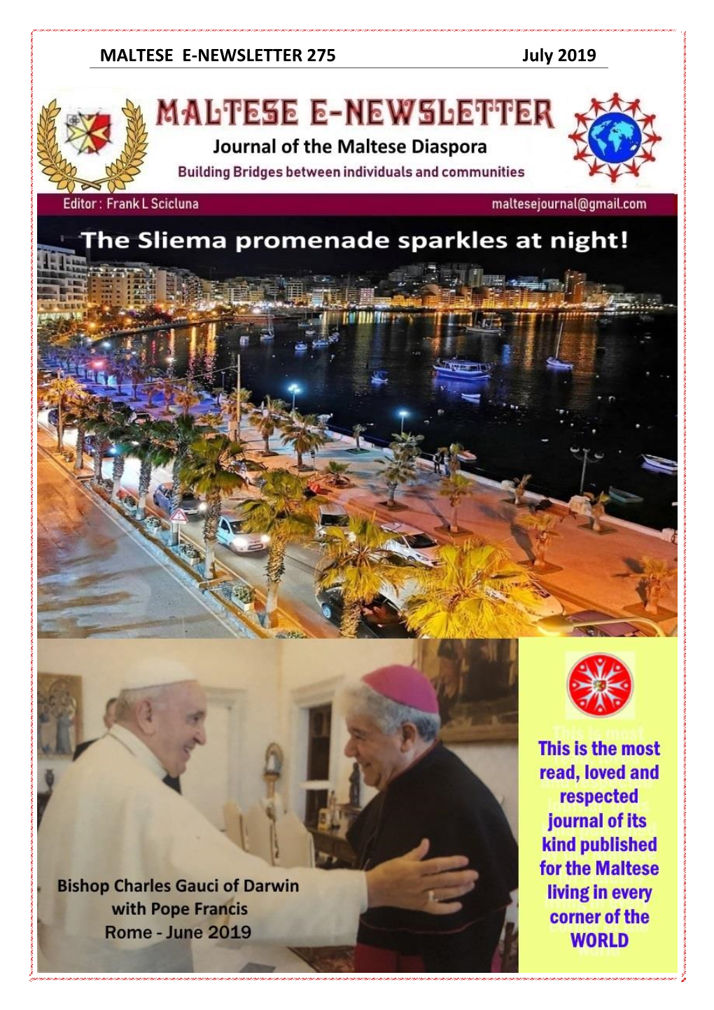 MALTESE E-NEWSLETTER 275 July 2019 1