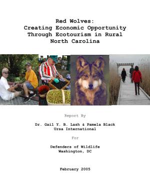Red Wolves: Creating Economic Opportunity Through Ecotourism in Rural North Carolina