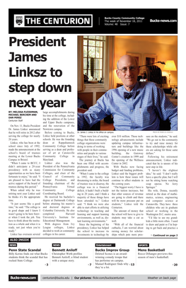 President James Linksz to Step Down Next Year