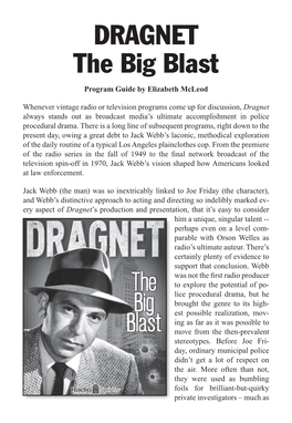 DRAGNET the Big Blast