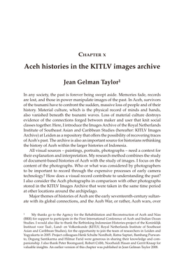 Aceh Histories in the KITLV Images Archive